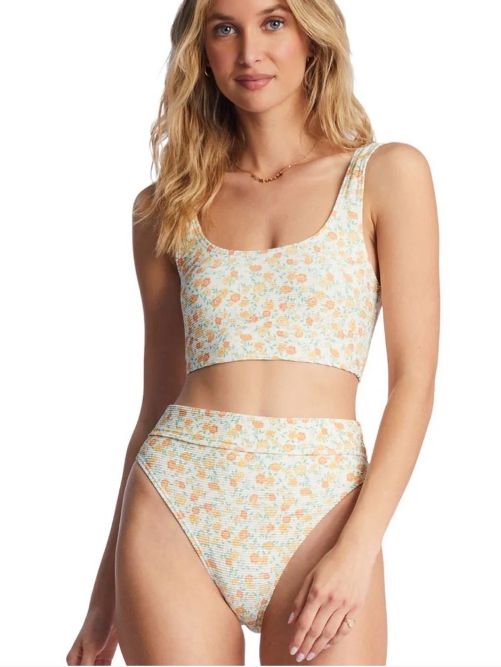 BILLABONG SALT CRYSTAL AINT SHE SWEET TAN LINES TANK BIKINI